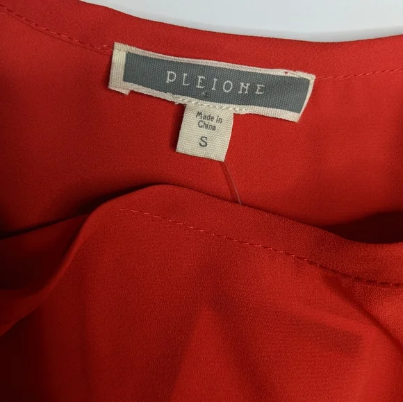 PLEIONE Pleated Back Flowy Shell Sz S - Picture 10 of 10